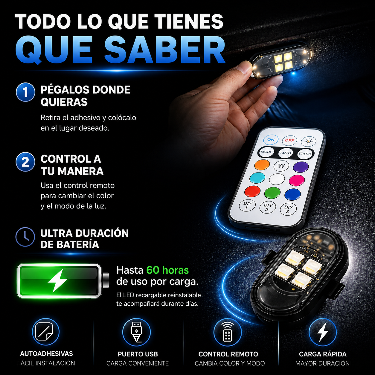 Kit Premium Iluminación Ambiental LED RGB Position 4